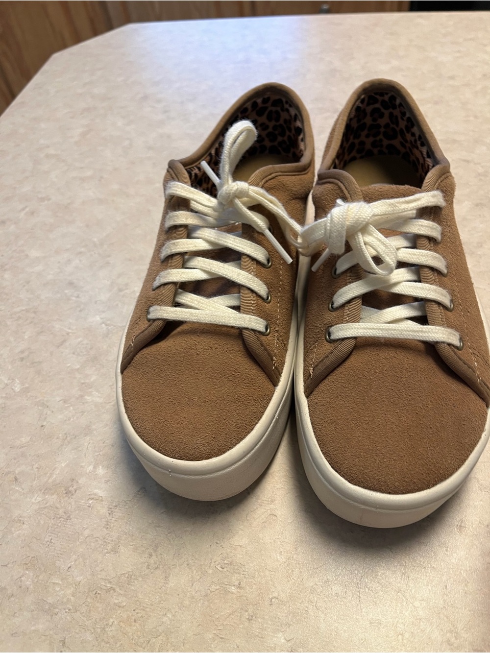Ariat Brown Suede Lace-Up Sneakers with White Soles